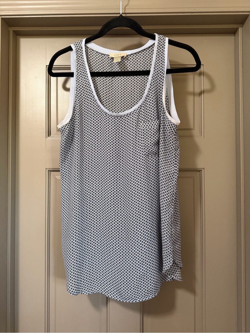 LOFT Blue tones Geometric Tank Top size M